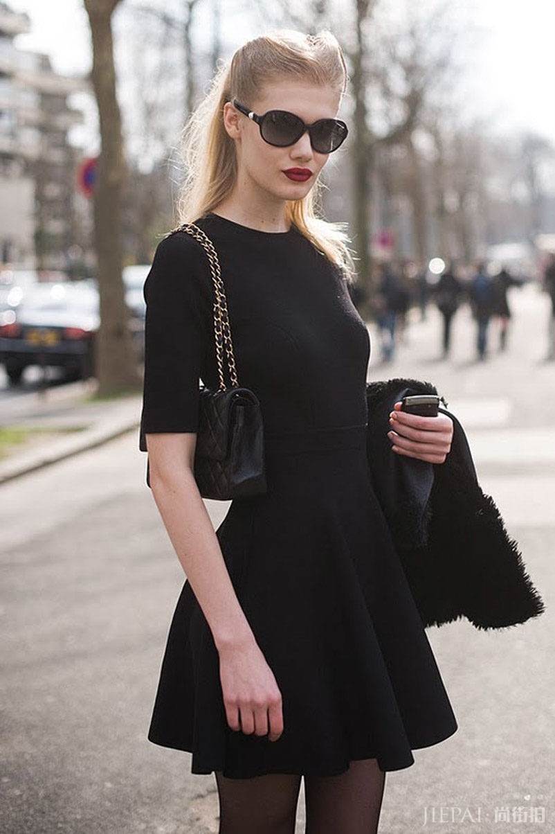 欧美街拍 看潮女洋装潮流风格搭配