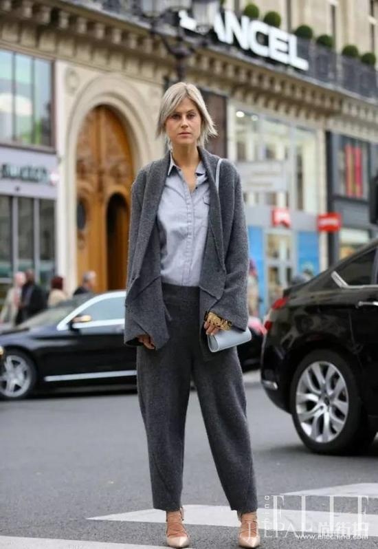 欧美街拍 针织裤搭出时尚STYLE