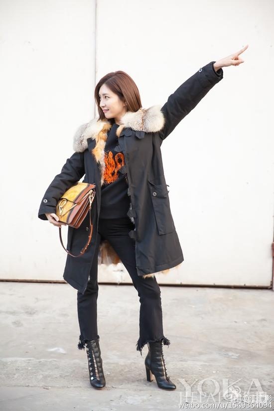 江疏影街拍 每套造型都恰到好处