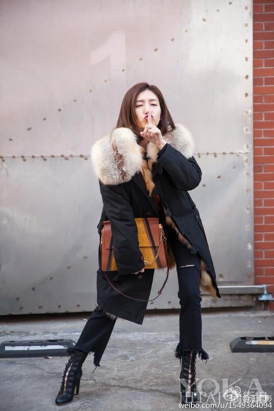 江疏影街拍 每套造型都恰到好处