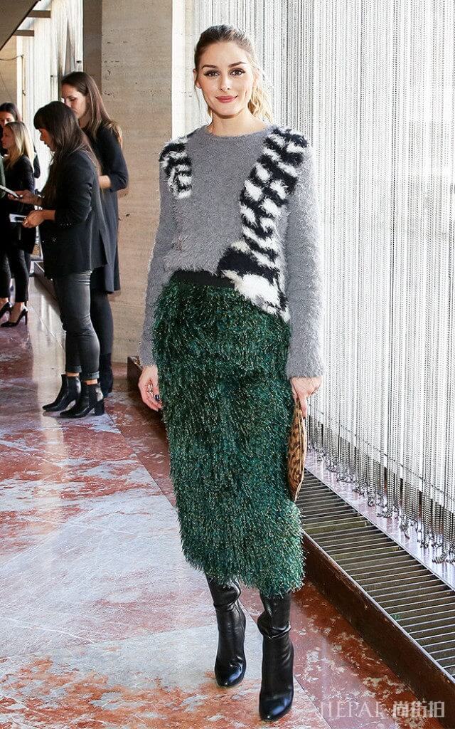 看Olivia Palermo时装周期间混搭时髦街拍