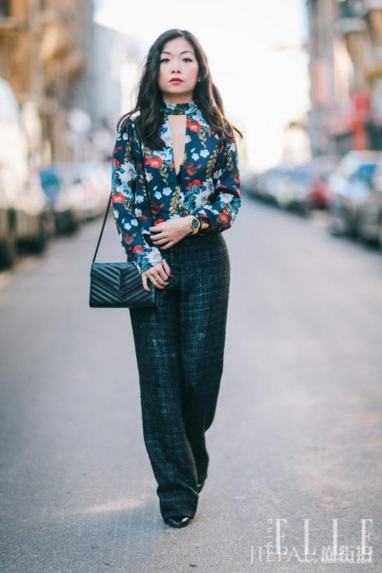 潮人街拍示范 “拖地”阔腿裤 穿出2米大长腿