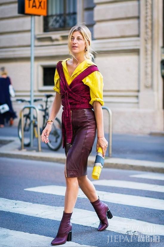 樱草黄显白自带打光板 白百何都争先穿成小黄人！