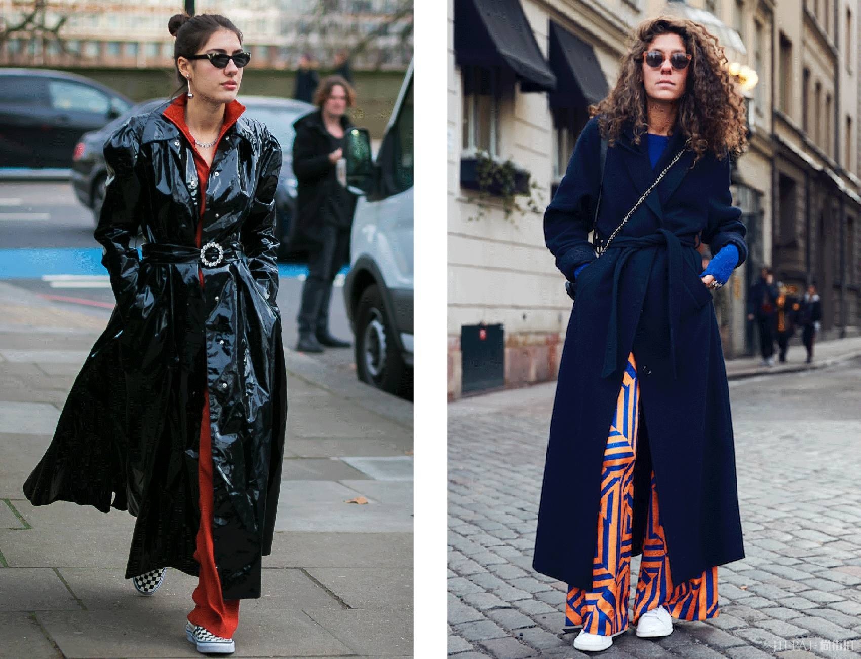 时尚街拍 长外套+阔腿裤这么好看，穿不对也白费！