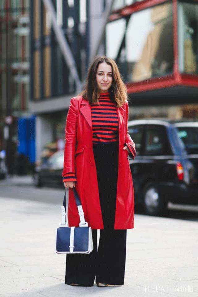 时尚街拍 长外套+阔腿裤这么好看，穿不对也白费！