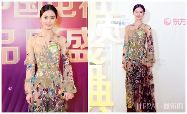 刘诗诗一身红惊艳亮相,拥有白皙天鹅颈的她穿这套礼裙真是美翻了