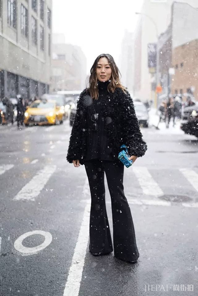 时尚街拍 长外套+阔腿裤这么好看,穿不对也白费!