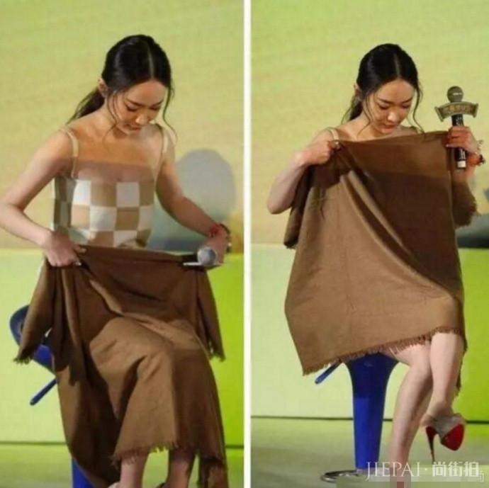 霍思燕真是豁出去了!裙子短的都遮不住了,网友:杜江心真大!