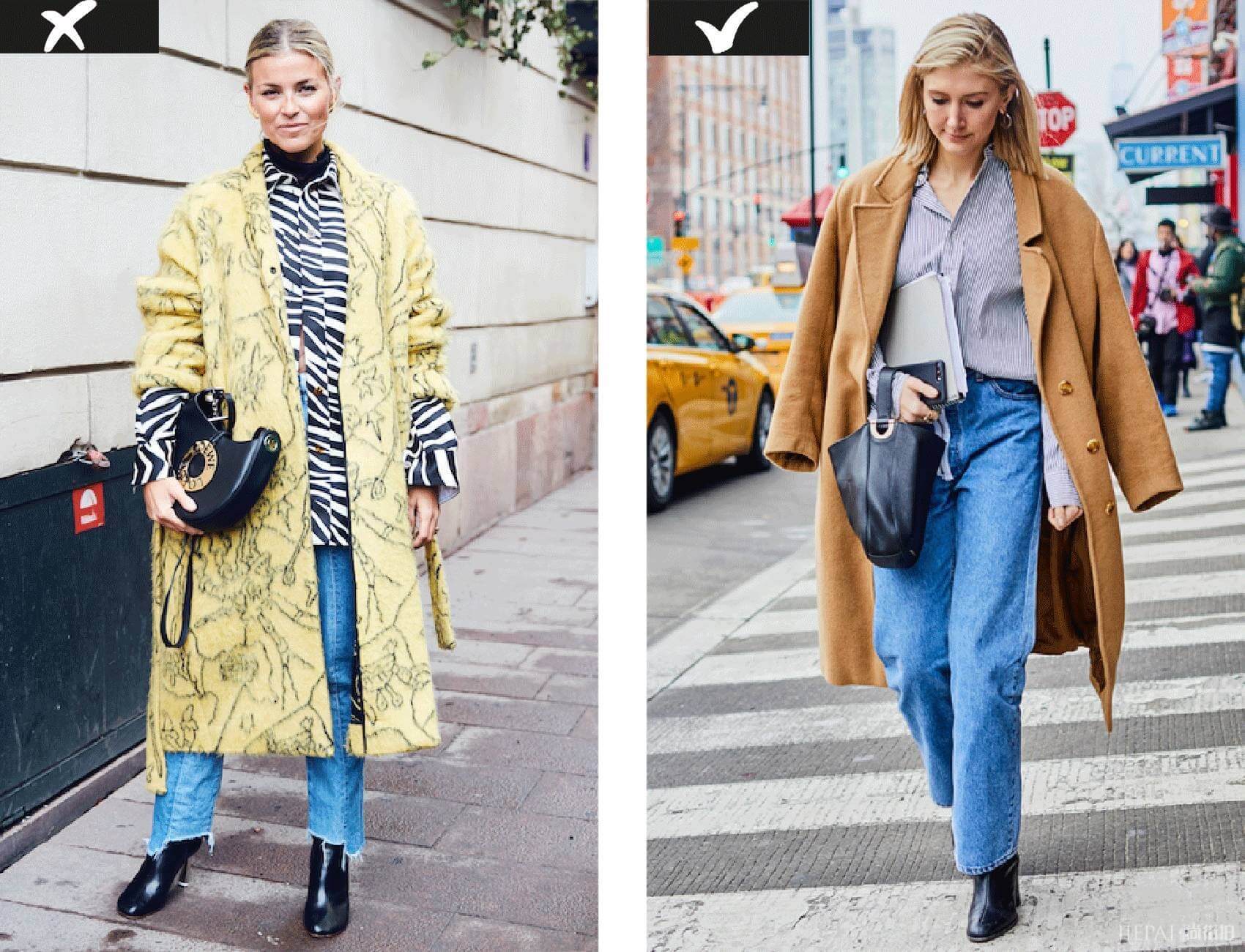 时尚街拍 长外套+阔腿裤这么好看，穿不对也白费！