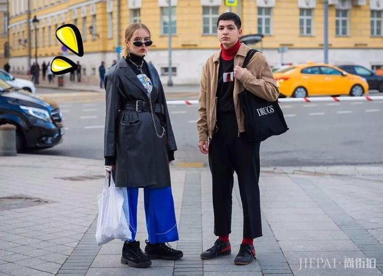 欧美街拍 冬天这样穿黑色才够酷！