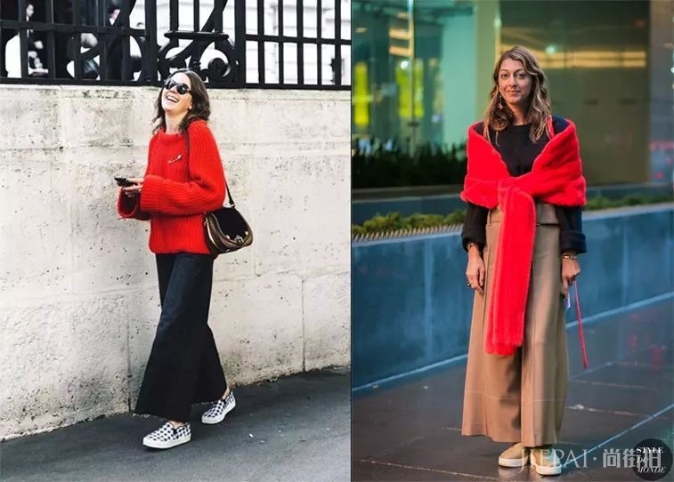 冬季穿阔腿裤要搭出72变，看欧美街拍潮人在鞋子上如何做文章！