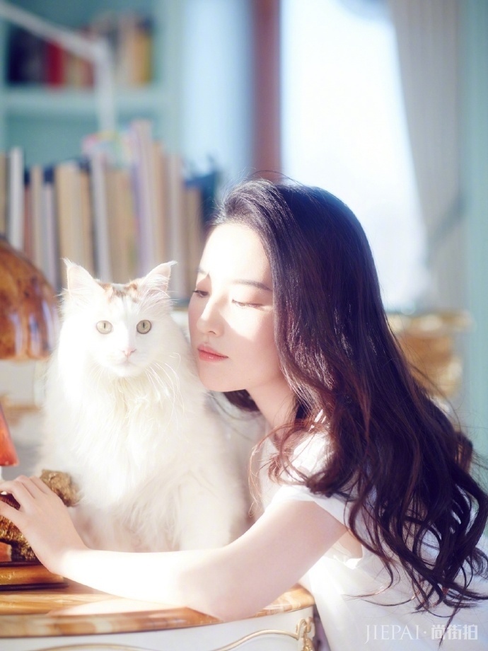 刘亦菲萌宠写真曝光 慵懒舒适尽显温柔少女气质