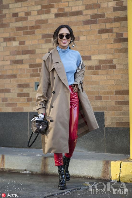 欧美街拍 看完这几组洋气配色过年再也不怕穿红色了！