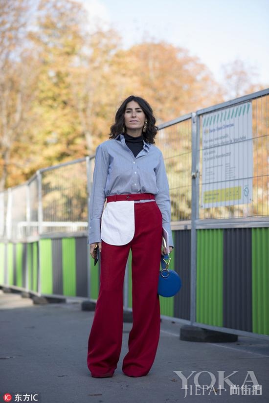 欧美街拍 看完这几组洋气配色过年再也不怕穿红色了！