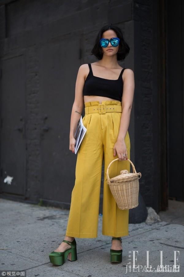 欧美街拍 背心+阔腿裤，清凉又高级！