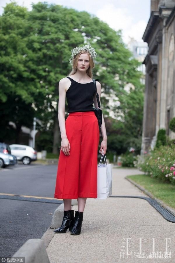 欧美街拍 背心+阔腿裤，清凉又高级！