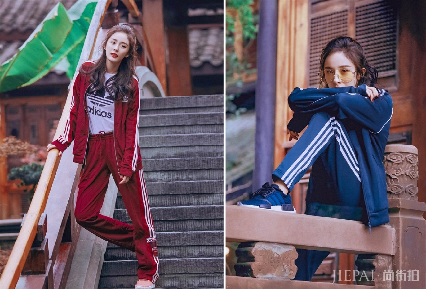 杨幂终于不再硬凹，两件针织衫穿出清新温婉风，机场照美出新高度