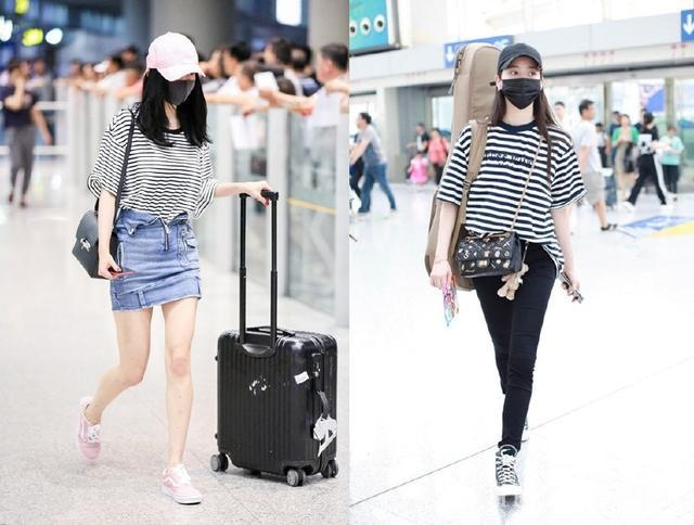 167的欧阳娜娜撞上167的杨幂，终于明白腿直和腿细哪个更重要了