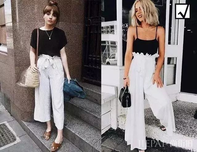 背心+阔腿裤，看欧美潮人夏天清凉时髦套路！