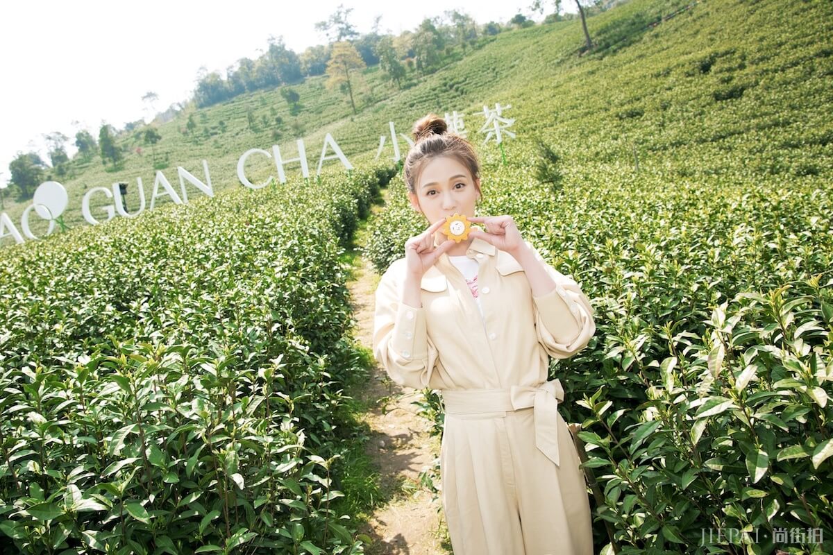 陈乔恩化身采茶农 亲身体验制茶过程享受其中
