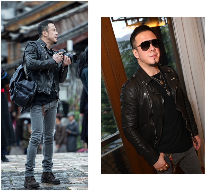 46岁杨坤竟身穿简约私服玩街拍，胸肌实在太抢眼