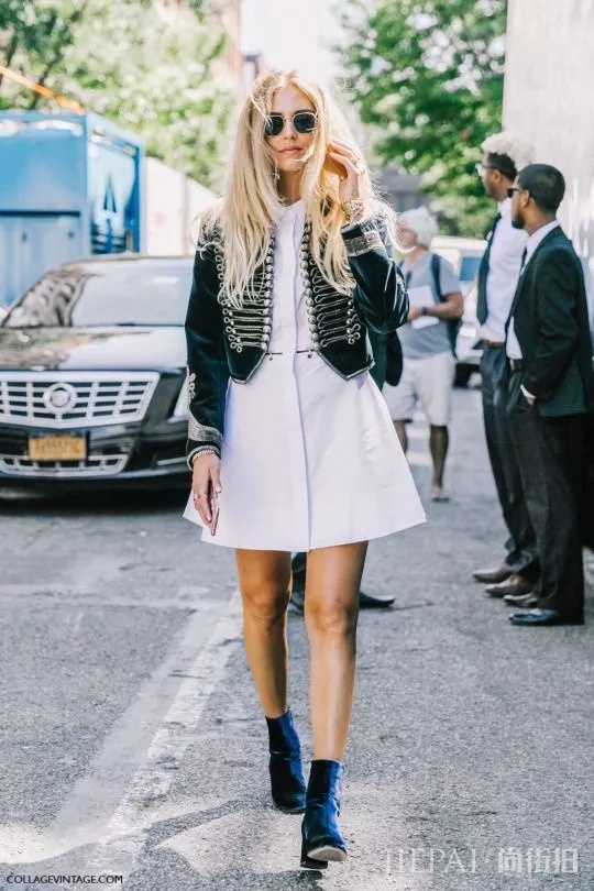 欧美街拍 潮人用皮衣支撑起整个秋天气场