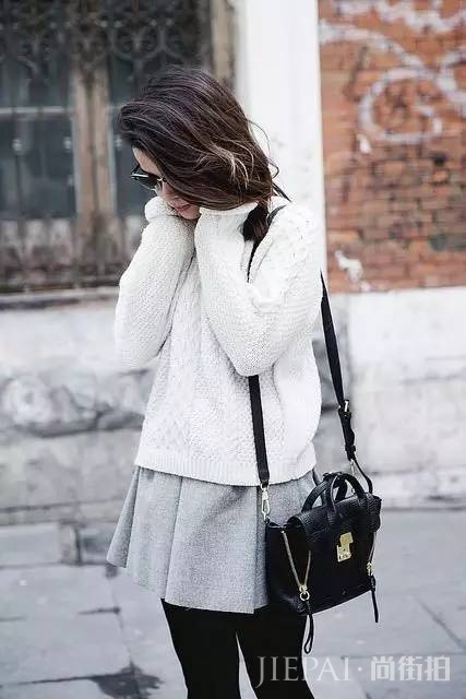 欧美街拍 秋天穿灰色才是真高级！