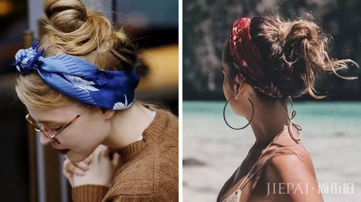 秋天就得搭配丝巾,丝巾的N种系法!