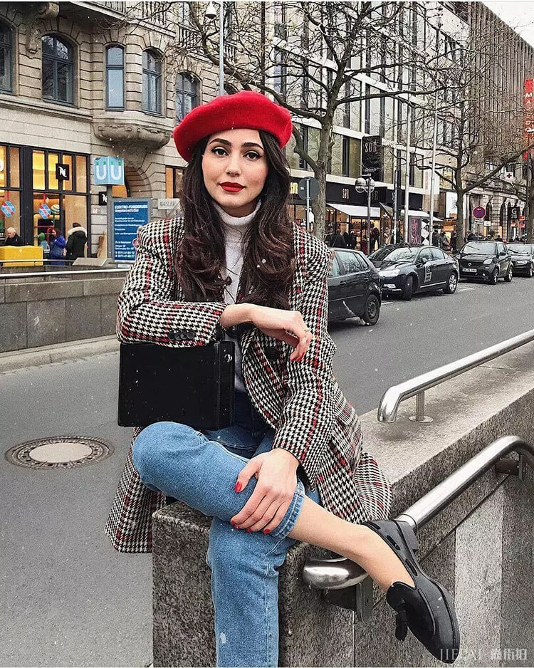 贝雷帽 欧美街头小姐姐必备的时尚单品