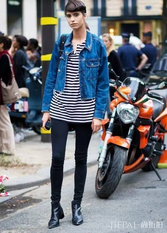 秋冬季节越来越凉 不会穿条纹衫你就少了很多穿搭乐趣