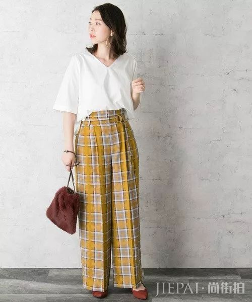 精选15款芥末黄裤装和裙子日系穿搭，用大地色系来打造秋日气息！