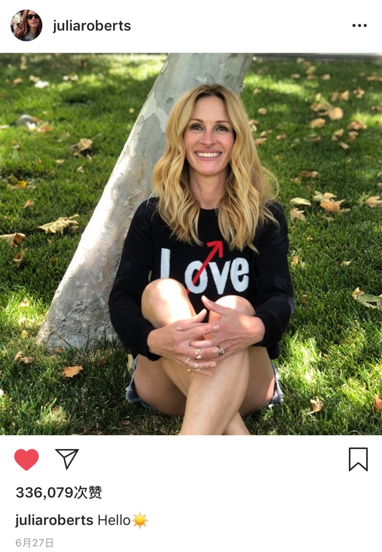 茱莉娅·罗伯茨被网友群嘲太老“很受伤”:50岁难道看着该像15岁?