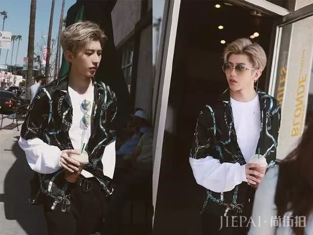 男女生都该学的T恤与长袖叠穿穿法:长袖内搭,配T恤更时尚