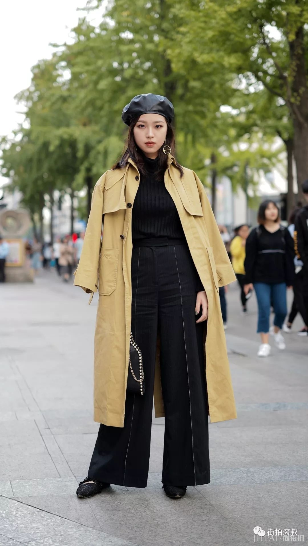 【滚叔街拍】好看的skinny千篇一律，时髦的阔腿裤变幻万千