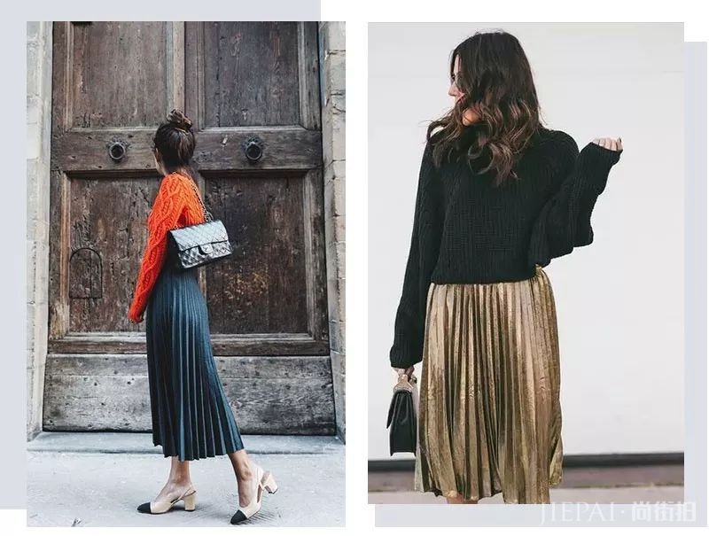 毛衣+半裙，美翻天了！