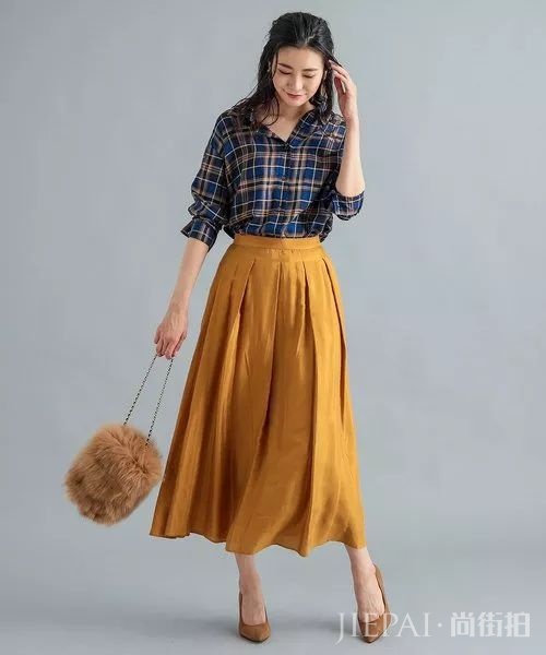 精选15款芥末黄裤装和裙子日系穿搭，用大地色系来打造秋日气息！