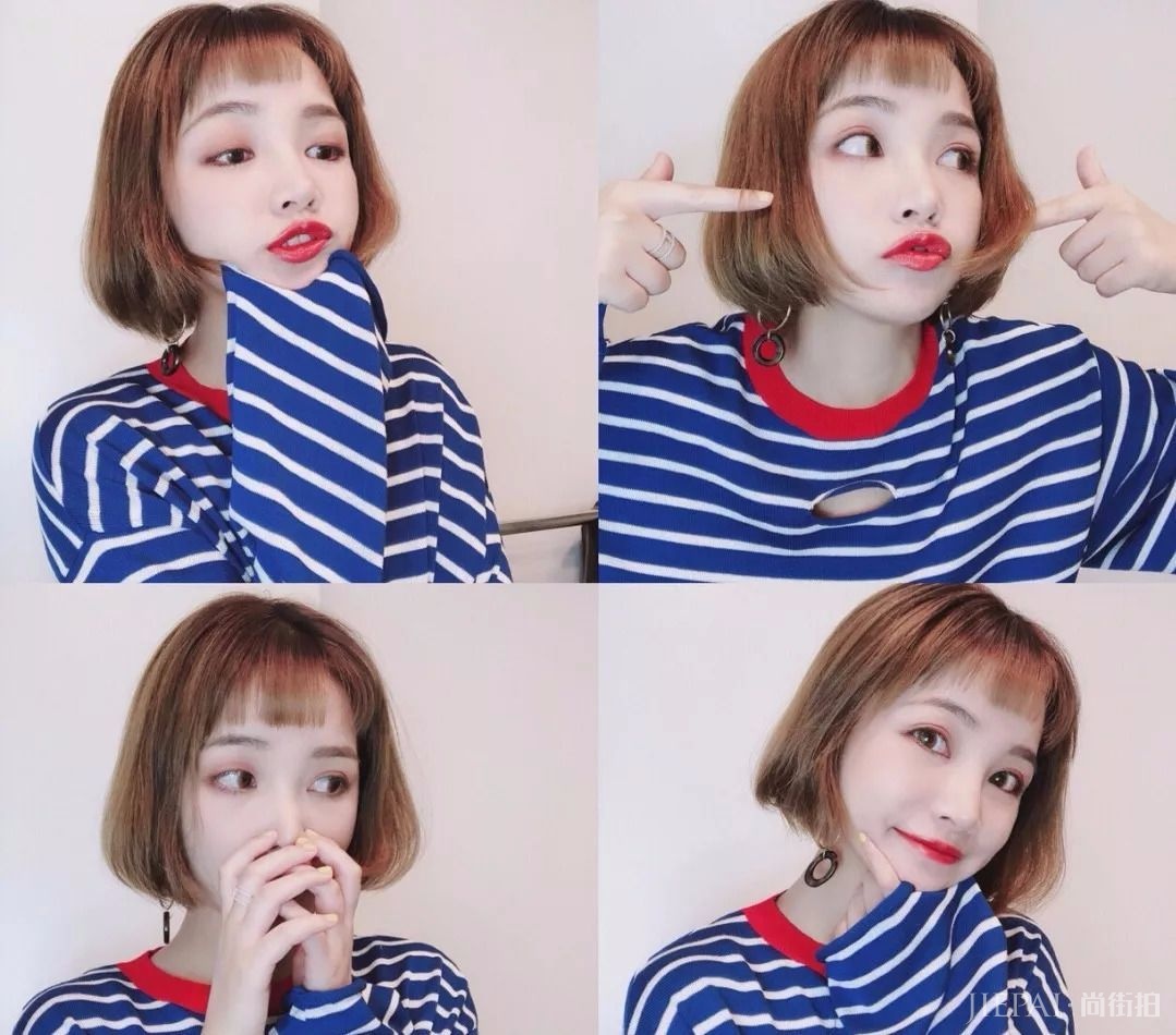 秋天给自己剪个“半额头”短发吧,轻松变女神