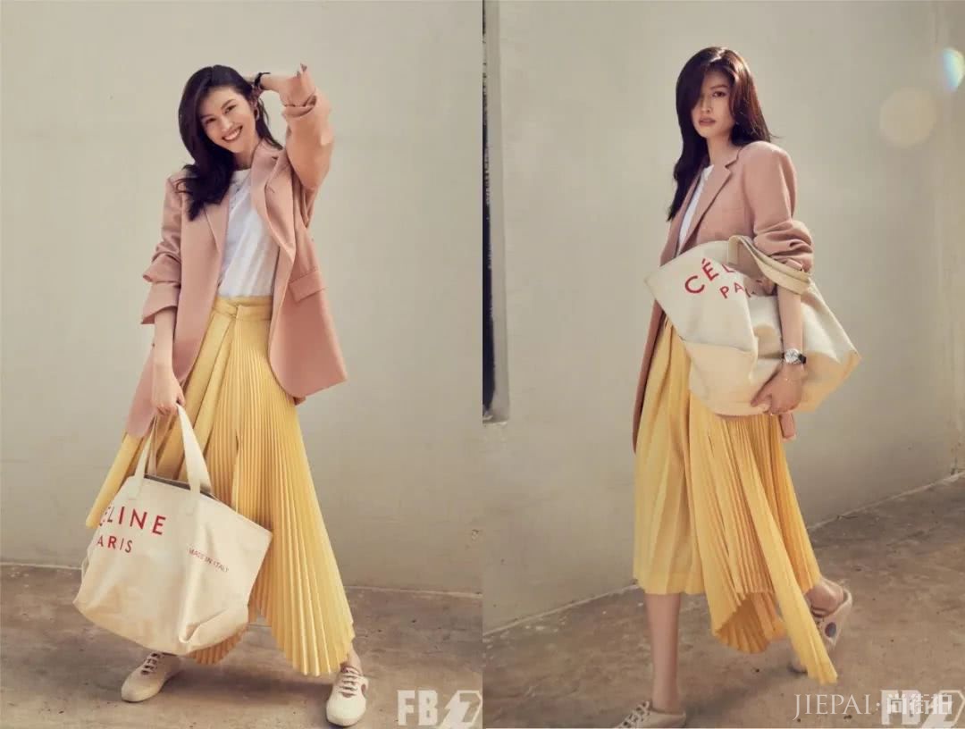 今年秋冬流行西装配裙子，回头率UP UP！