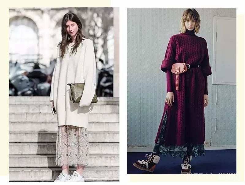 毛衣+半裙，美翻天了！