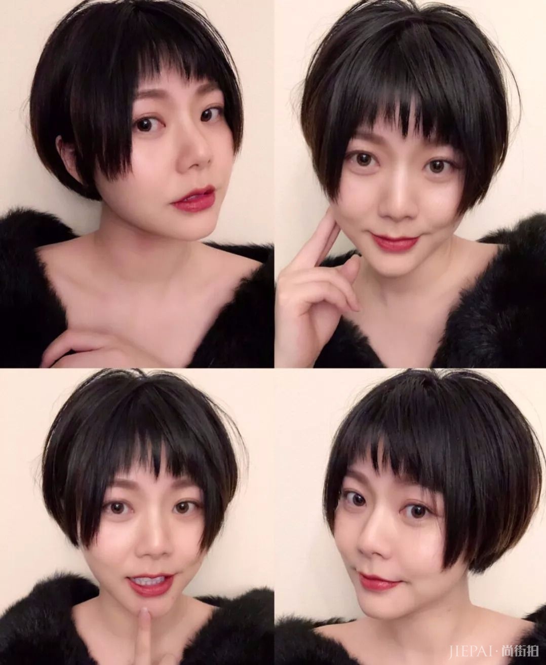 秋天给自己剪个“半额头”短发吧,轻松变女神