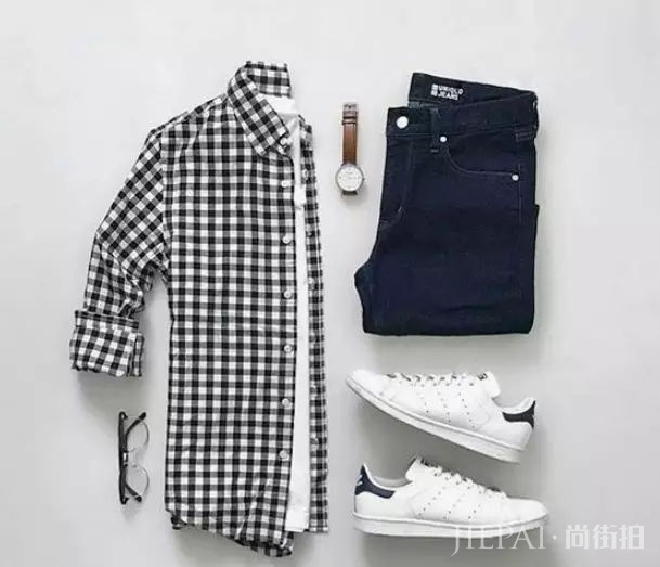 佛系直男程序员格子衬衫穿搭指南!