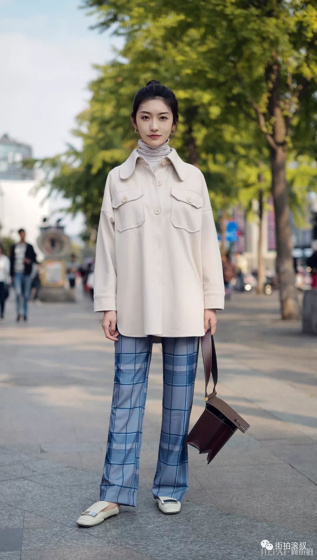 【滚叔街拍】好看的skinny千篇一律，时髦的阔腿裤变幻万千