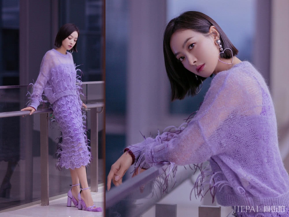 宋茜玩新花样，裙子上插羽毛，居然美出新高度