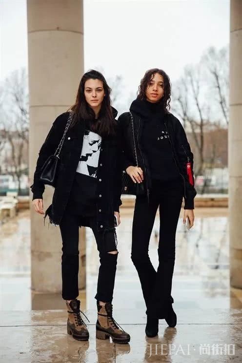 卫衣+牛仔裤=在2018秋冬街拍真的时髦炸了