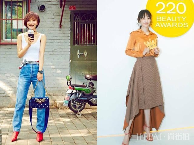 白百何34岁,王珞丹34岁,两人长相相似,穿衣的风格却大不同