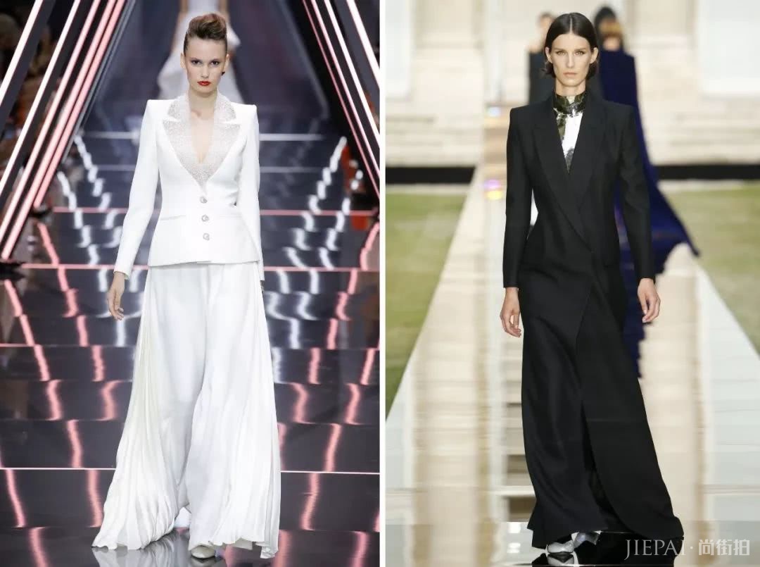 今年秋冬流行西装配裙子，回头率UP UP！