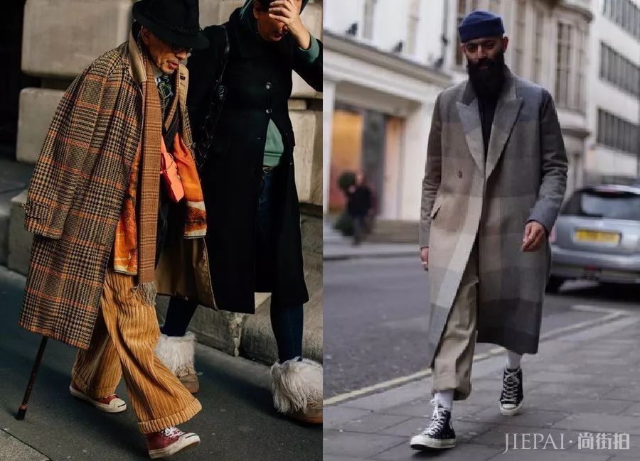 欧美潮男街拍 外套要够大才能够有型