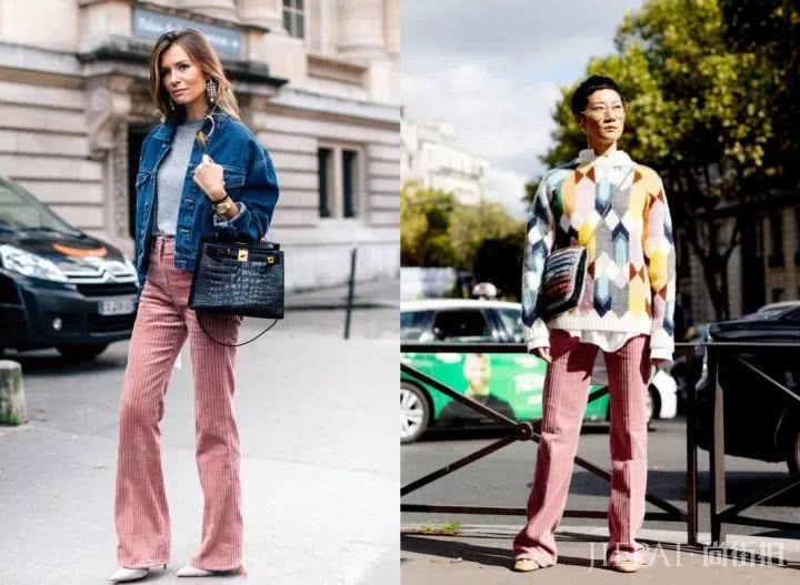 小时候的灯芯绒还记得吗?2018又火了,她们穿上美到犯规