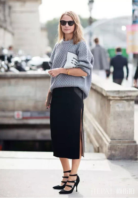 不知道冬天怎么穿？一条半裙，就能让你美到发光！