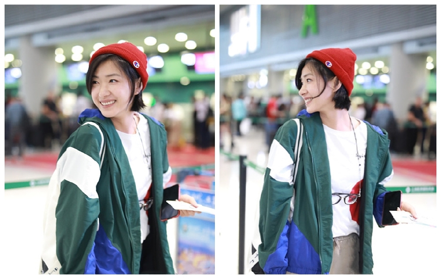 小红帽抢镜却配件绿上衣，36岁万茜满满少女感